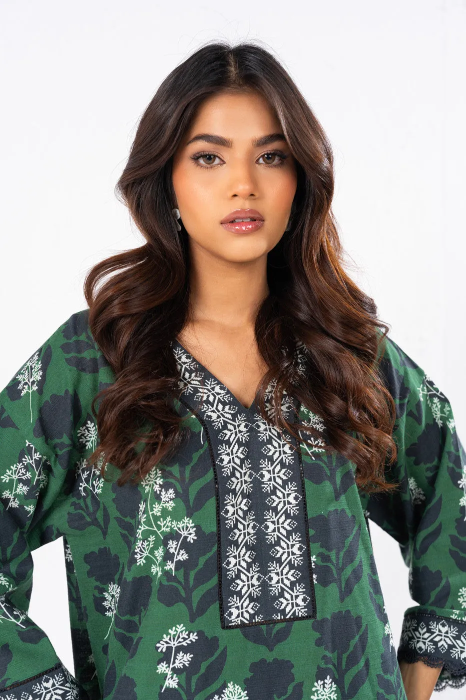 1 Pc Printed Khaddar Shirt 