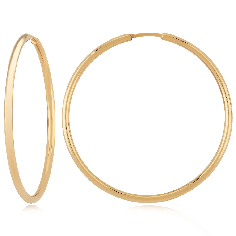 14k Gold Endless Hoop Earrings