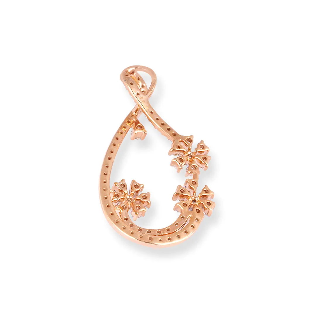 18ct Rose Gold Diamond Pendant MCS2918