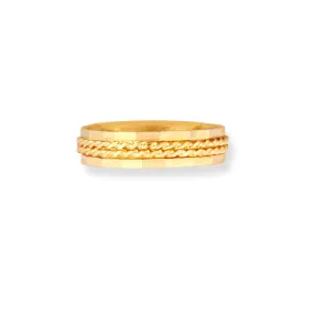 22ct Gold Diamond Cut Gents Wedding Band LR-8411