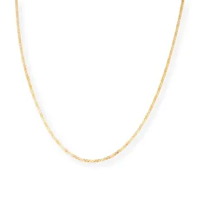 22ct Gold Flat Chain with Lobster Clasp C-7008