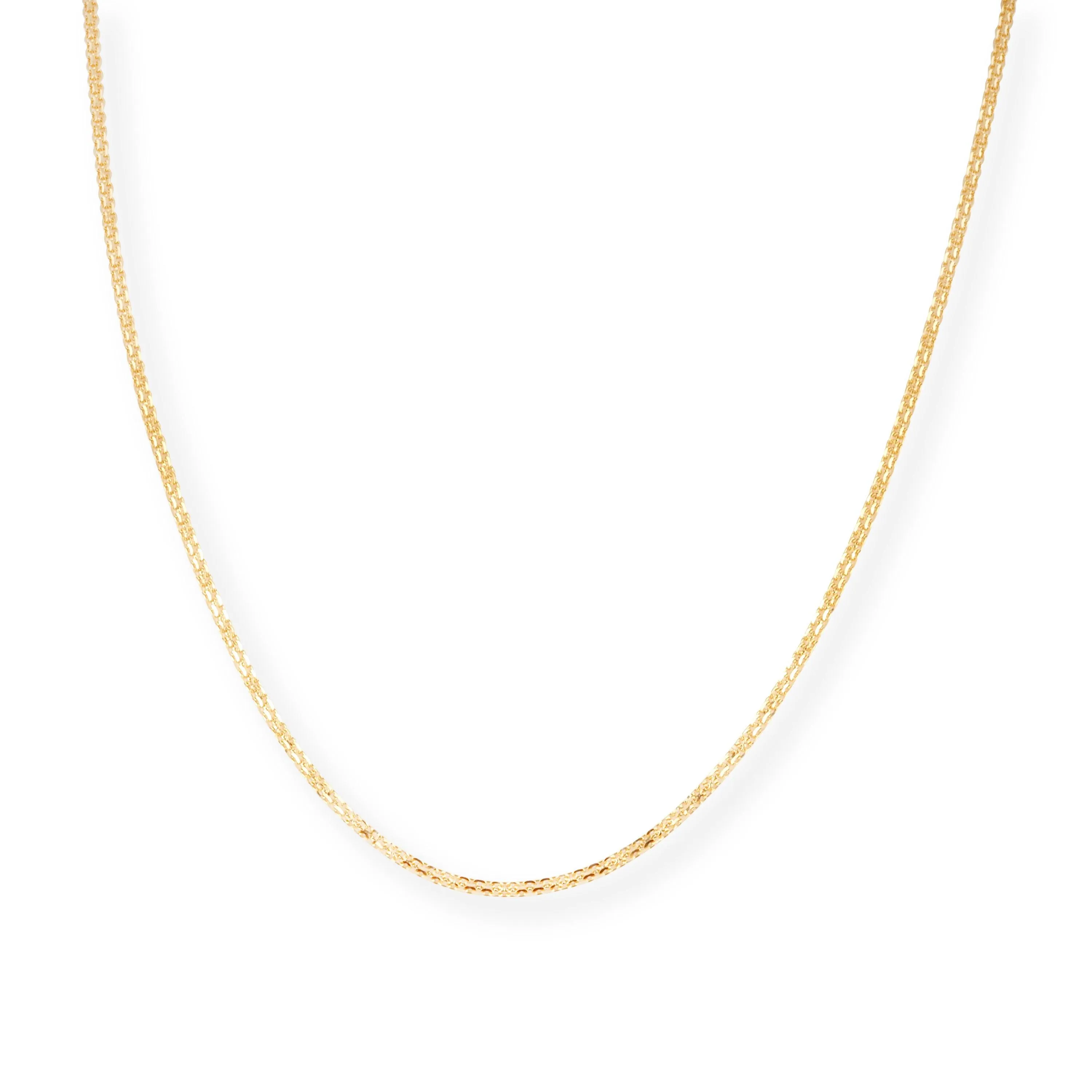 22ct Gold Flat Chain with Lobster Clasp C-7008