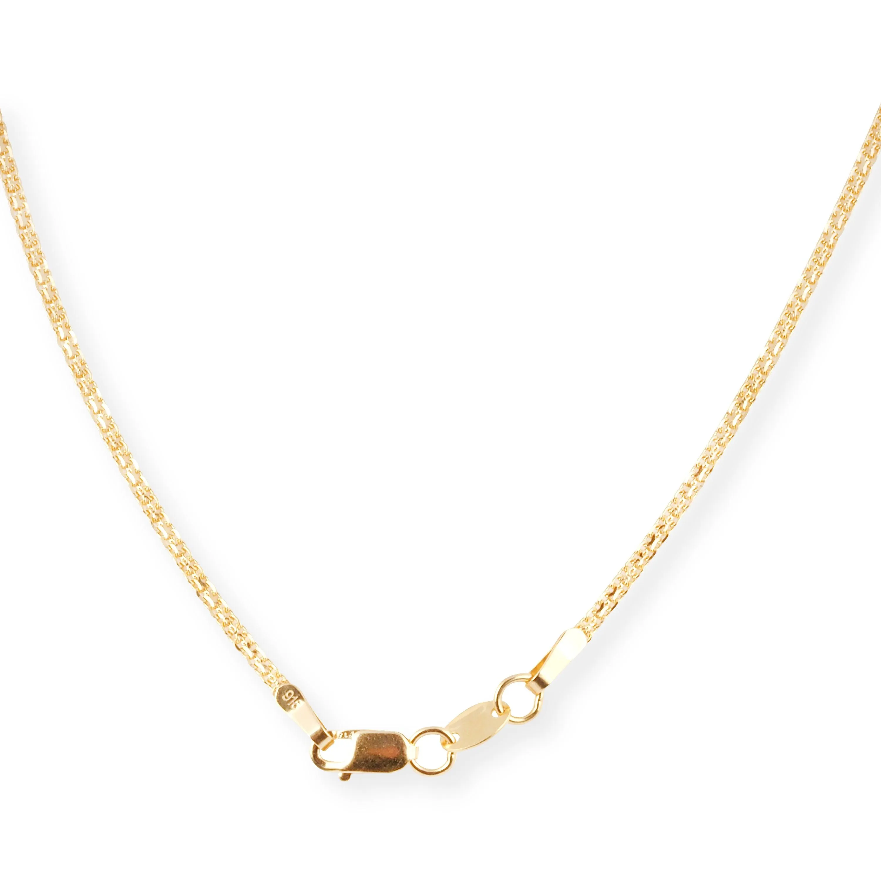 22ct Gold Flat Chain with Lobster Clasp C-7008