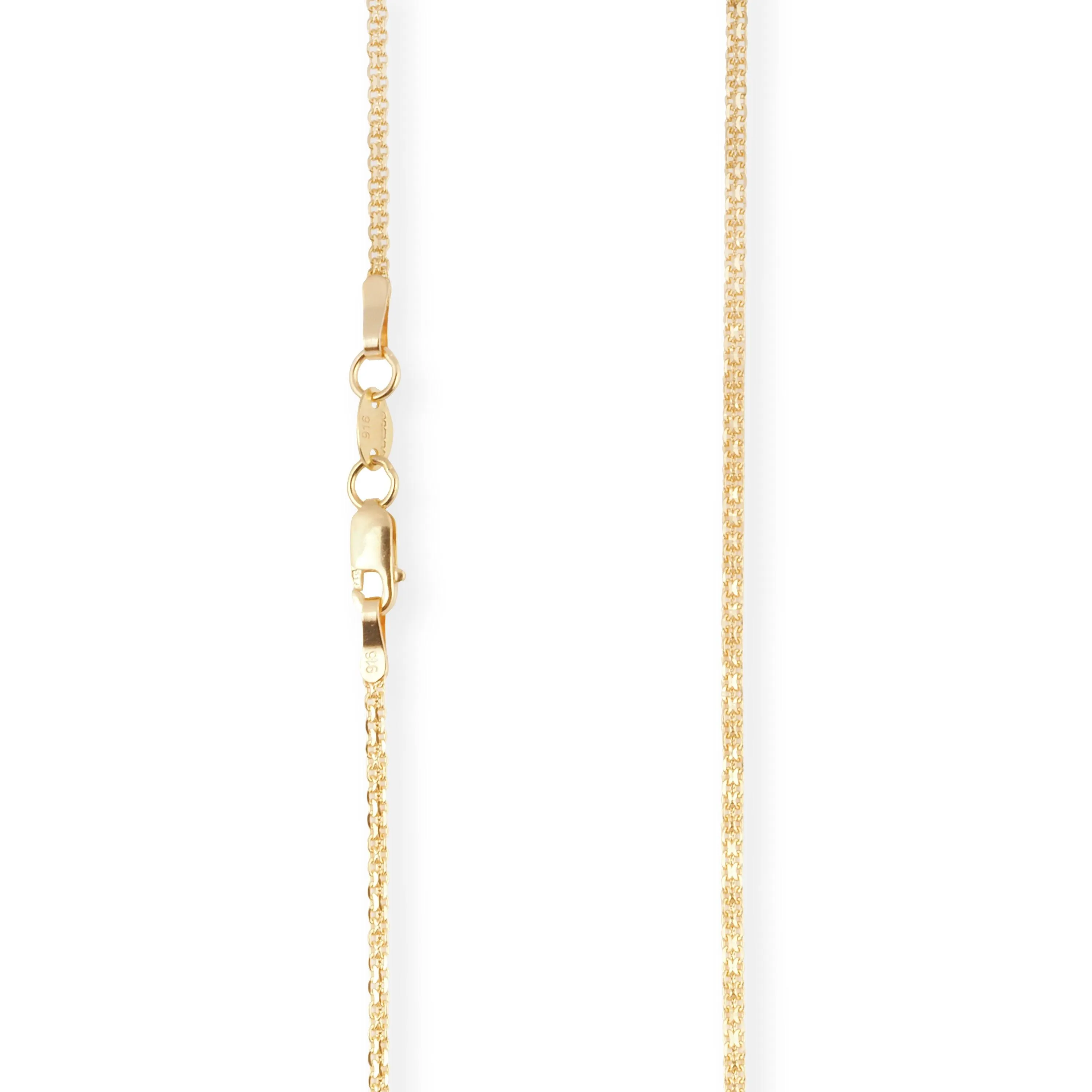 22ct Gold Flat Chain with Lobster Clasp C-7008