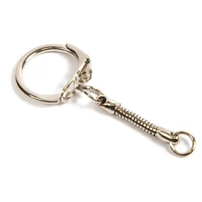 23mm Lever Side Nickel Plated Keychain with Snake Chain - Pack of 50