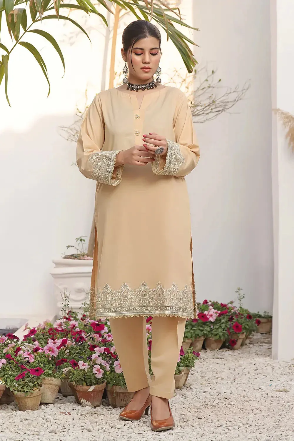 2PC Stitched Embroidered Lawn Shirt and Trouser KST-2524