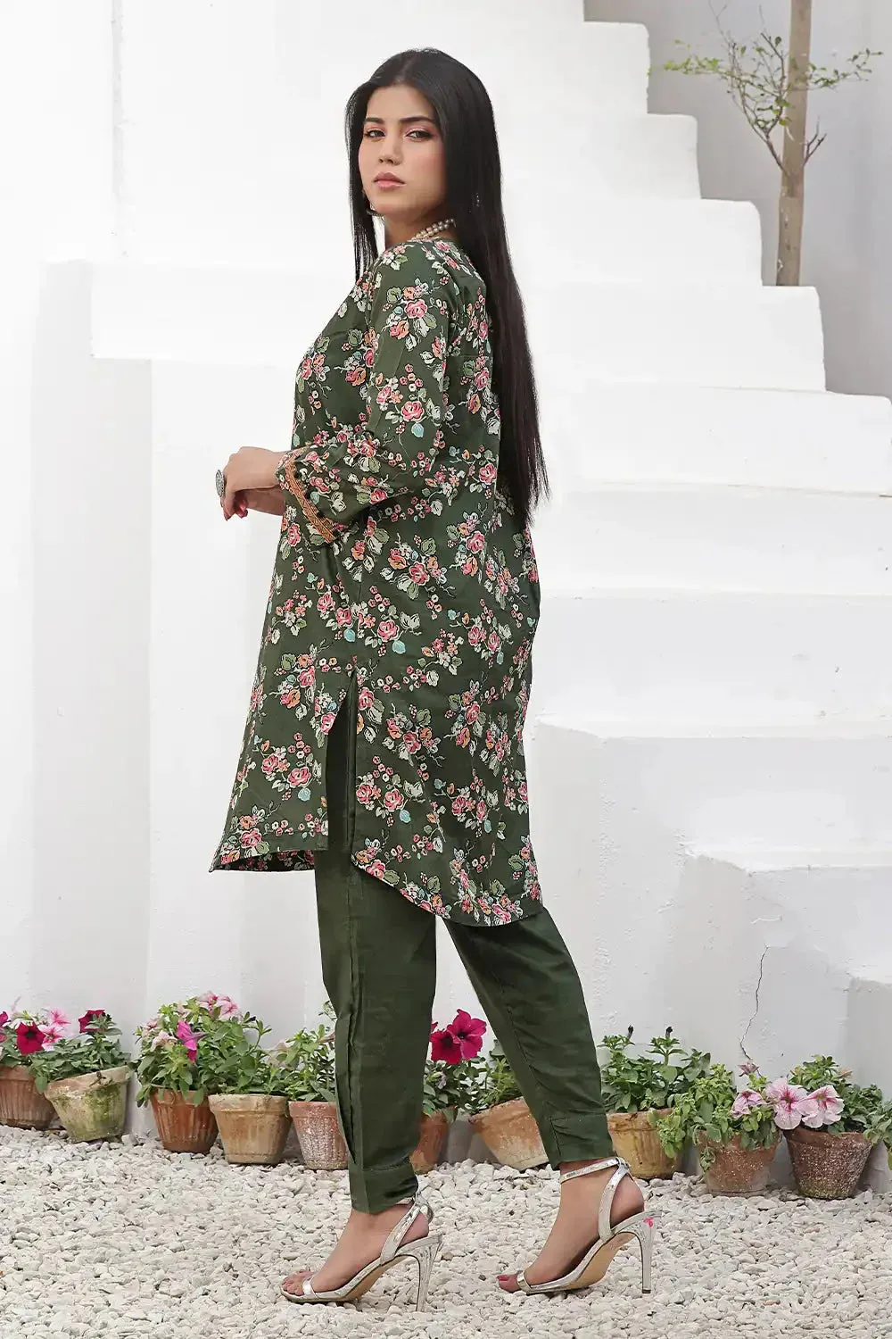 2PC Unstitched Printed Lawn Shirt and Trouser KST-2533