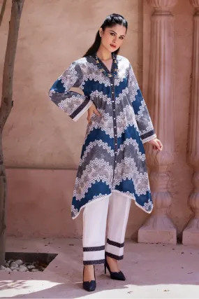 2PC Unstitched Printed Lawn Shirt and Trouser KST-2633