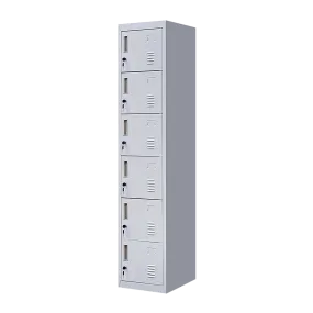 6-Door Locker for Office Gym Shed School Home Storage