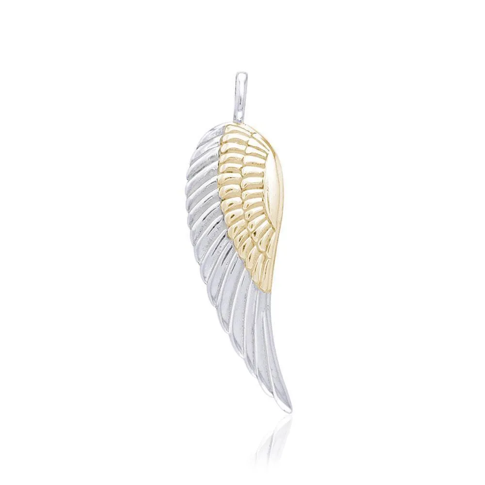 Angel Wing Silver and Gold Pendant MPD2932