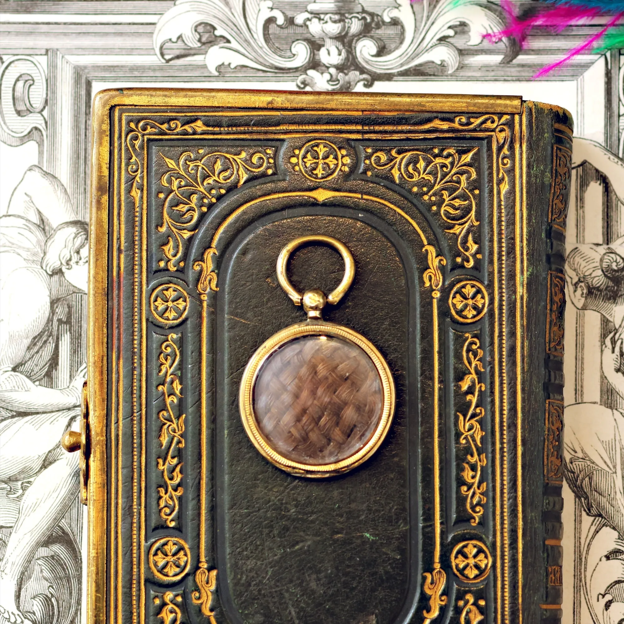 Antique Georgian Mourning Half Locket