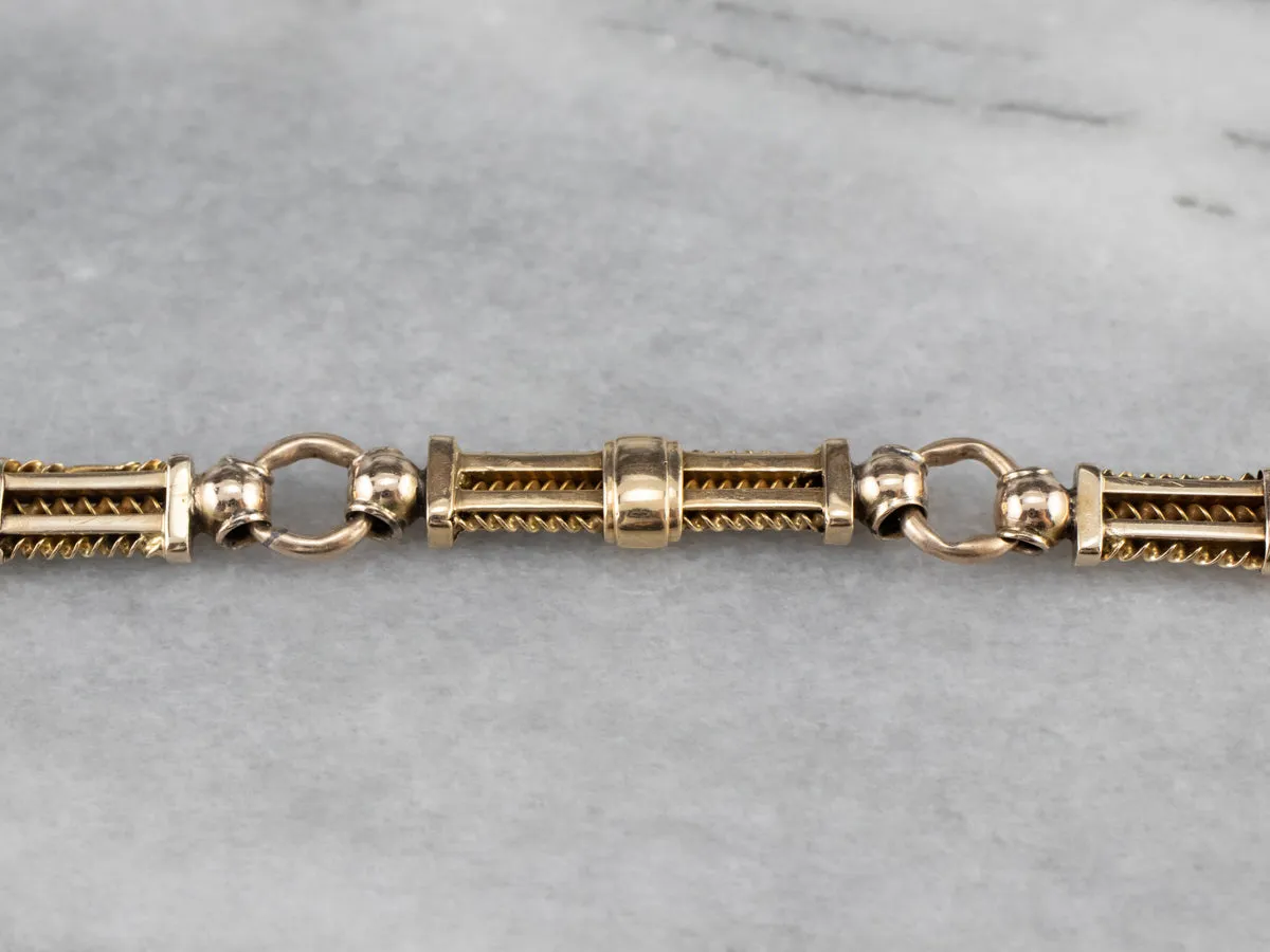 Antique Heavy Gold Watch Chain