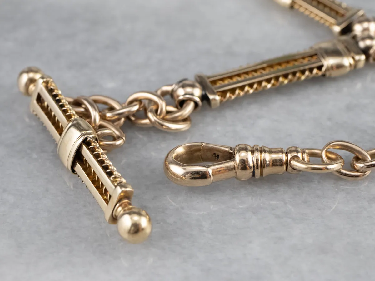 Antique Heavy Gold Watch Chain