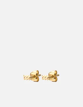 Aquarius Astro Studs, 14k Gold