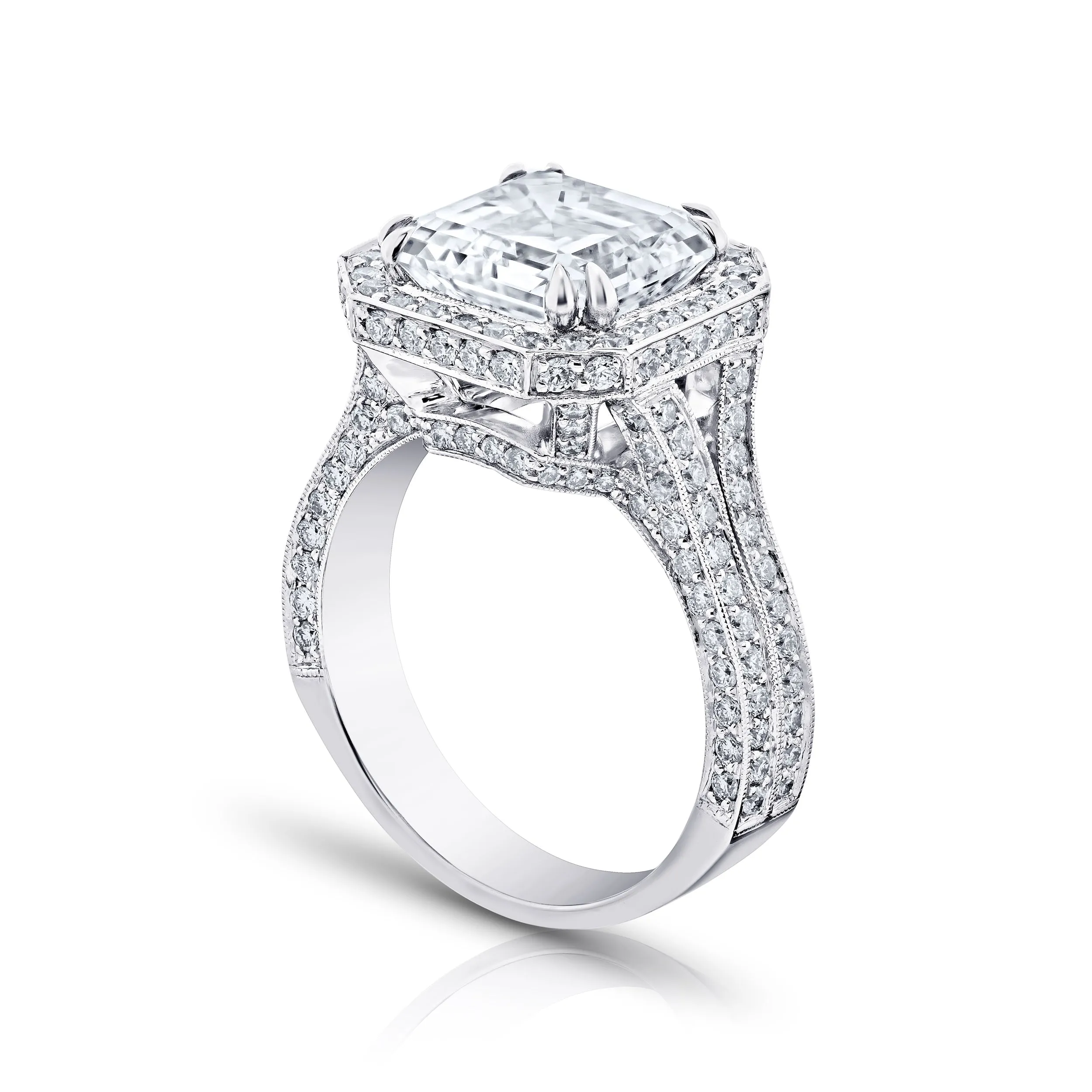 Asscher Cut Diamond Ring, 4 CT