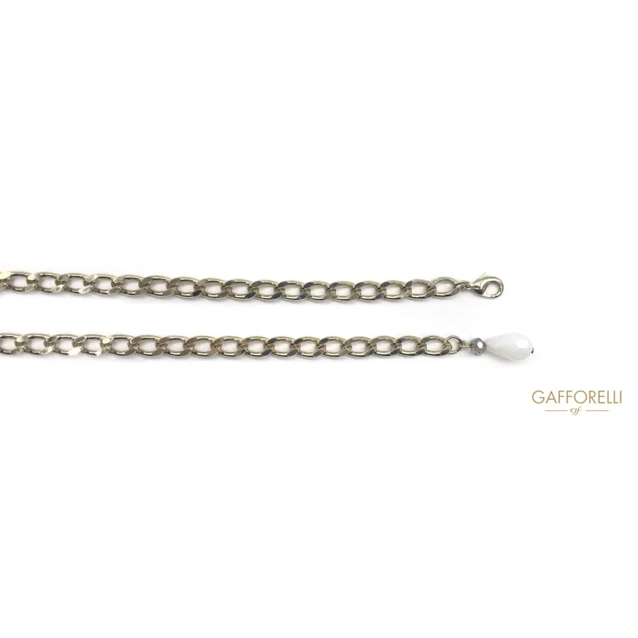 Belt with Rhinestone and Pendant Chains -c215 Gafforelli Srl