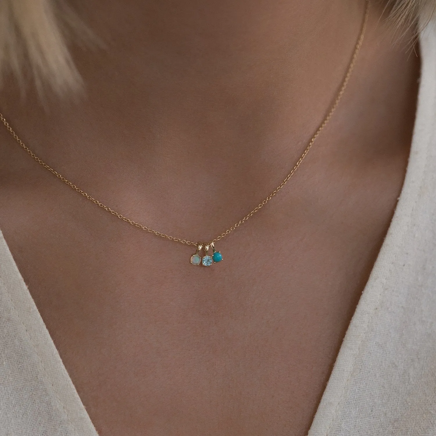 Birthstone Necklace | Gold & Ruby