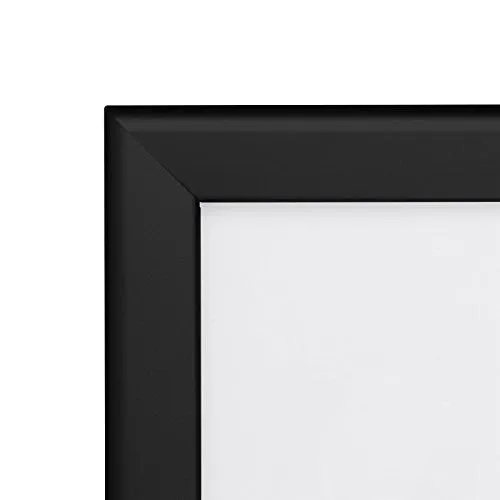 BLACK MOVIE POSTER SNAP FRAMES 36 X 48 INCHES, 1.7" ALUMINUM PROFILE, FRONT LOADING SNAP DISPLAY, WALL MOUNT