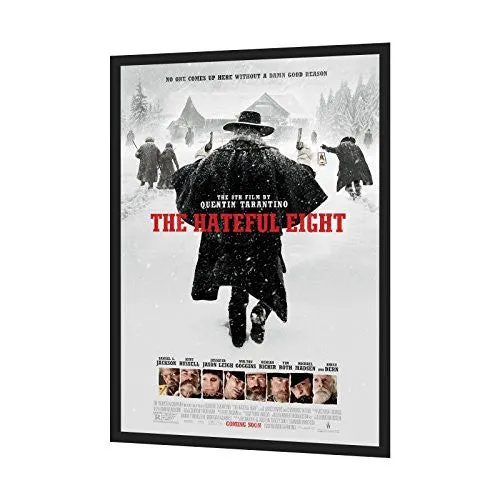 BLACK MOVIE POSTER SNAP FRAMES 36 X 48 INCHES, 1.7" ALUMINUM PROFILE, FRONT LOADING SNAP DISPLAY, WALL MOUNT