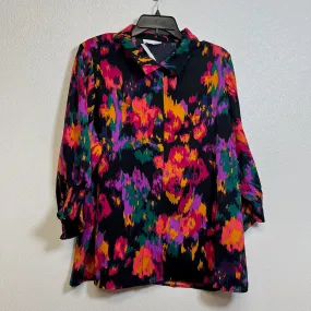 Blouse 3/4 Sleeve By First Love In Print, Size: 1x