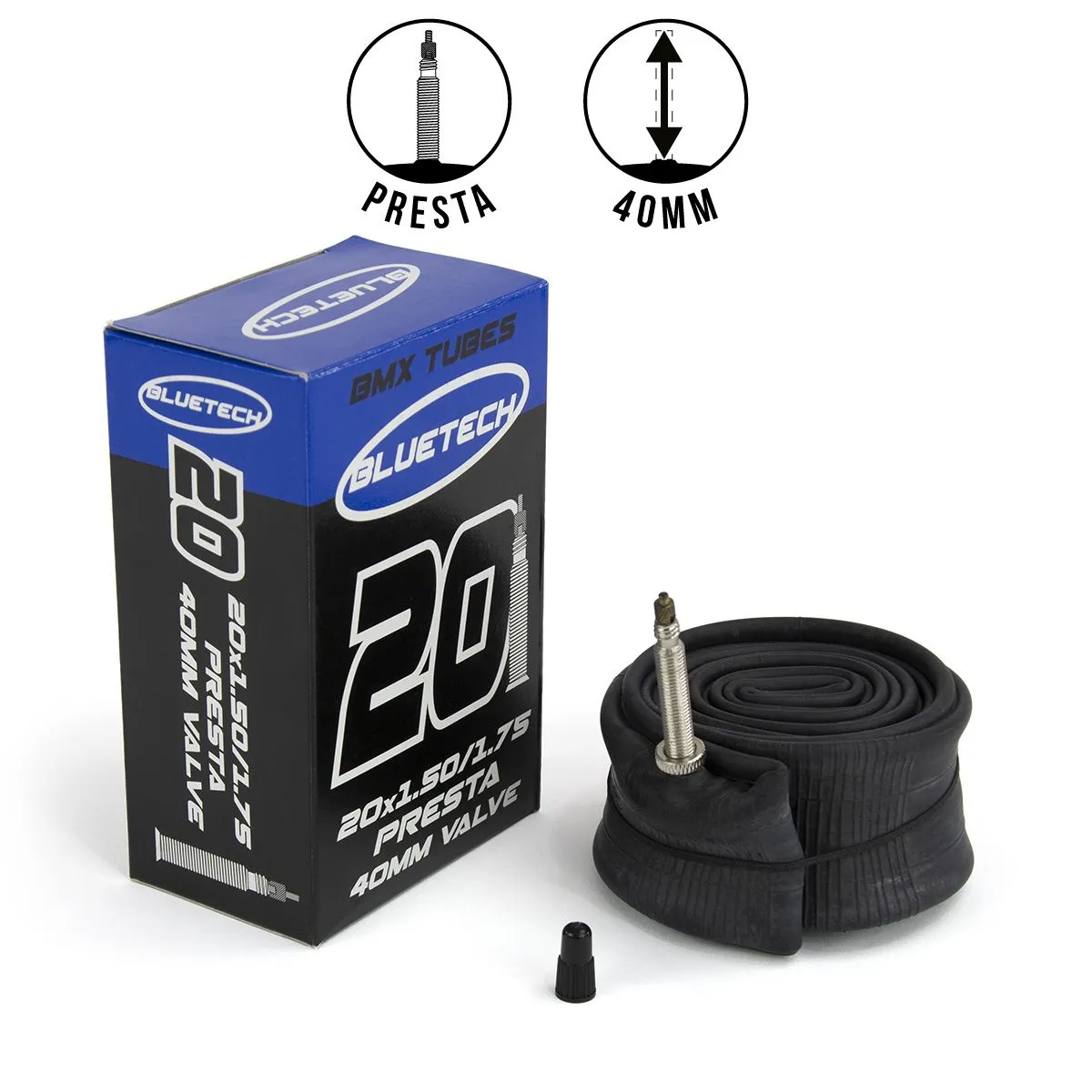 Bluetech Tubes - Presta Valve 40mm