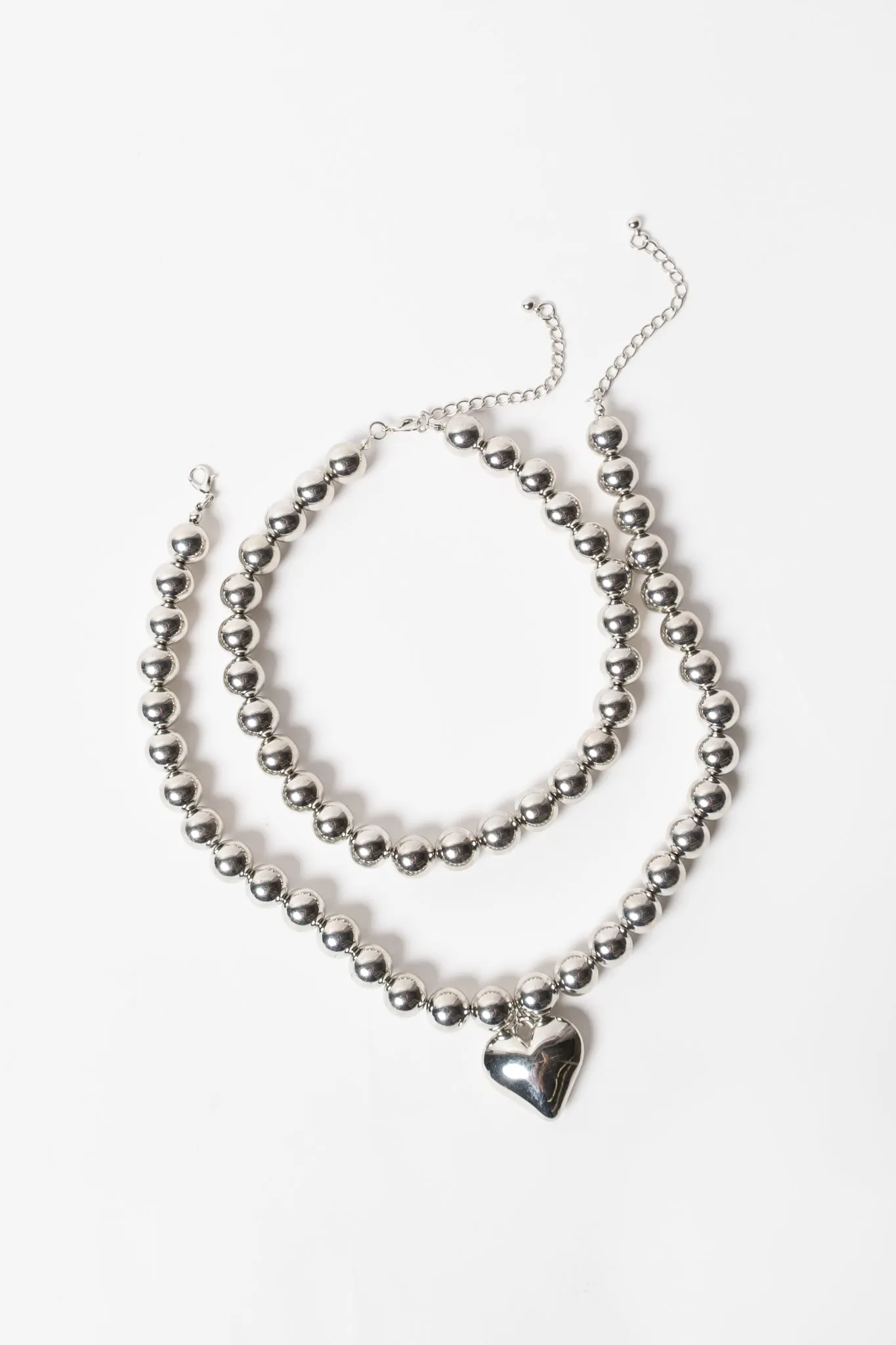 Bubble Heart Necklace Set