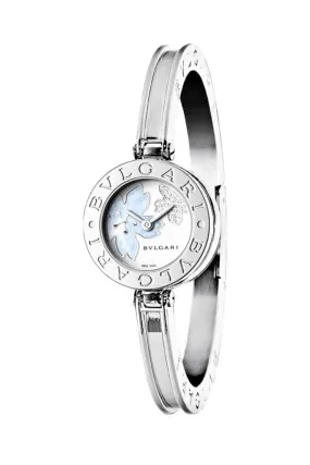 Bvlgari B Zero1  Quartz Steel Bracelet with Mother of Pearl Inlay Diamond Dial Ladies 22mmBZ22FDSS