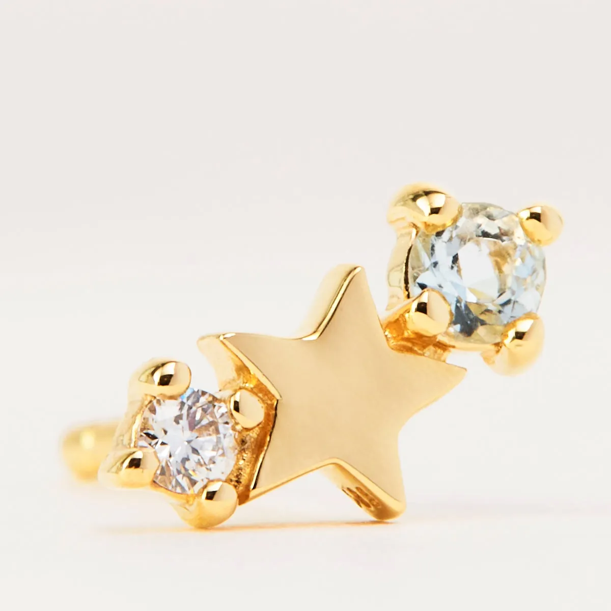 By Charlotte 14k Gold Lucky Zodiac Diamond Single Stud Earring