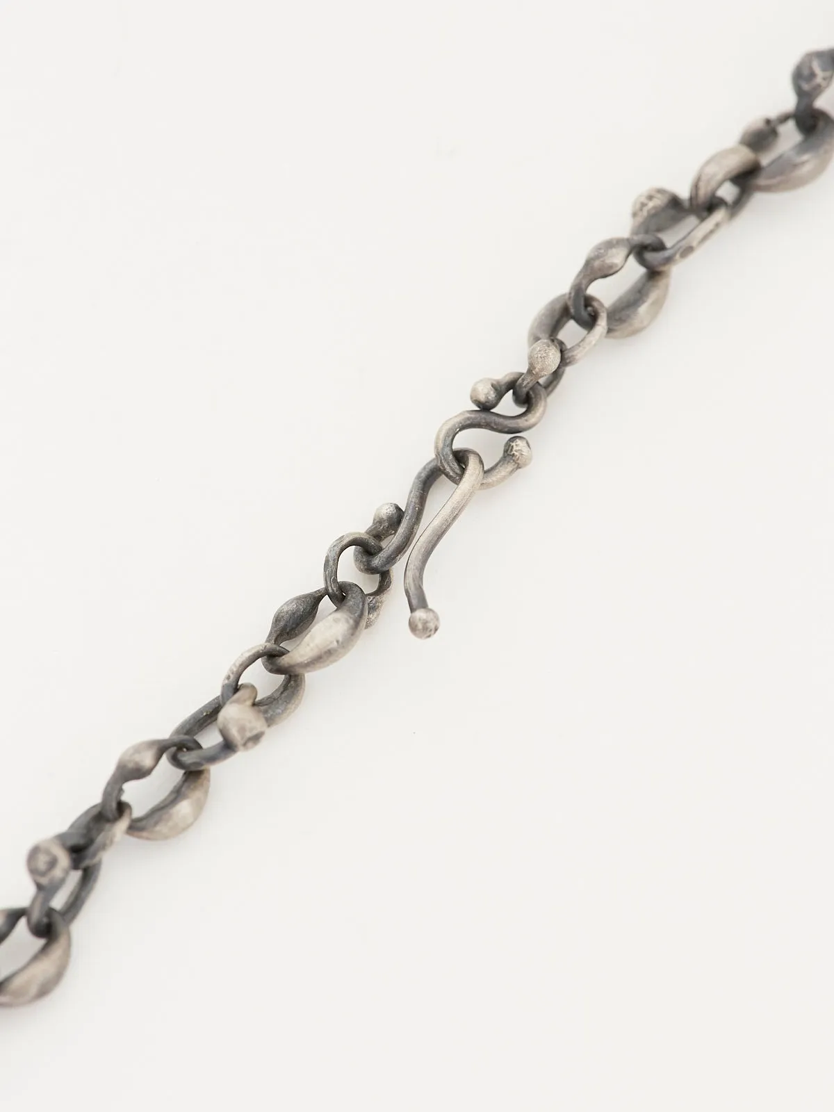 Cast Linked Ovals Choker in Oxidised Sterling Silver