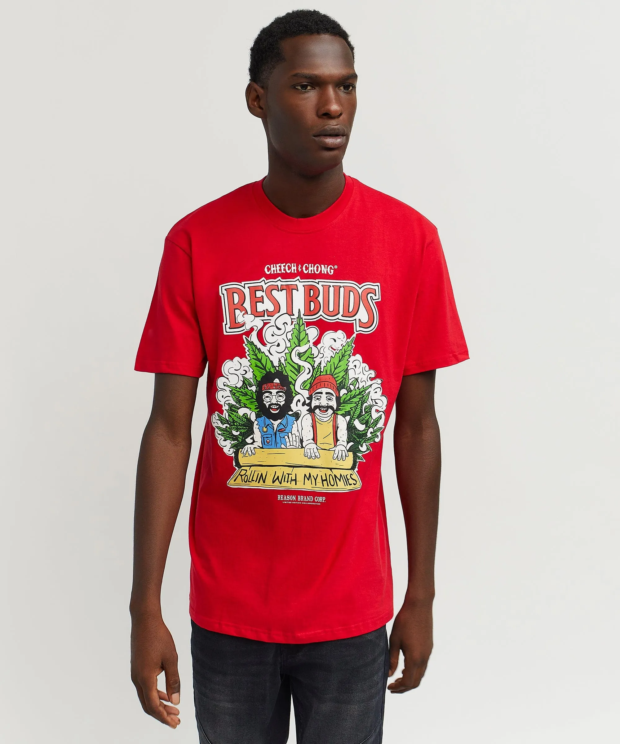 Cheech & Chong Best Buds Short Sleeve Tee - Red