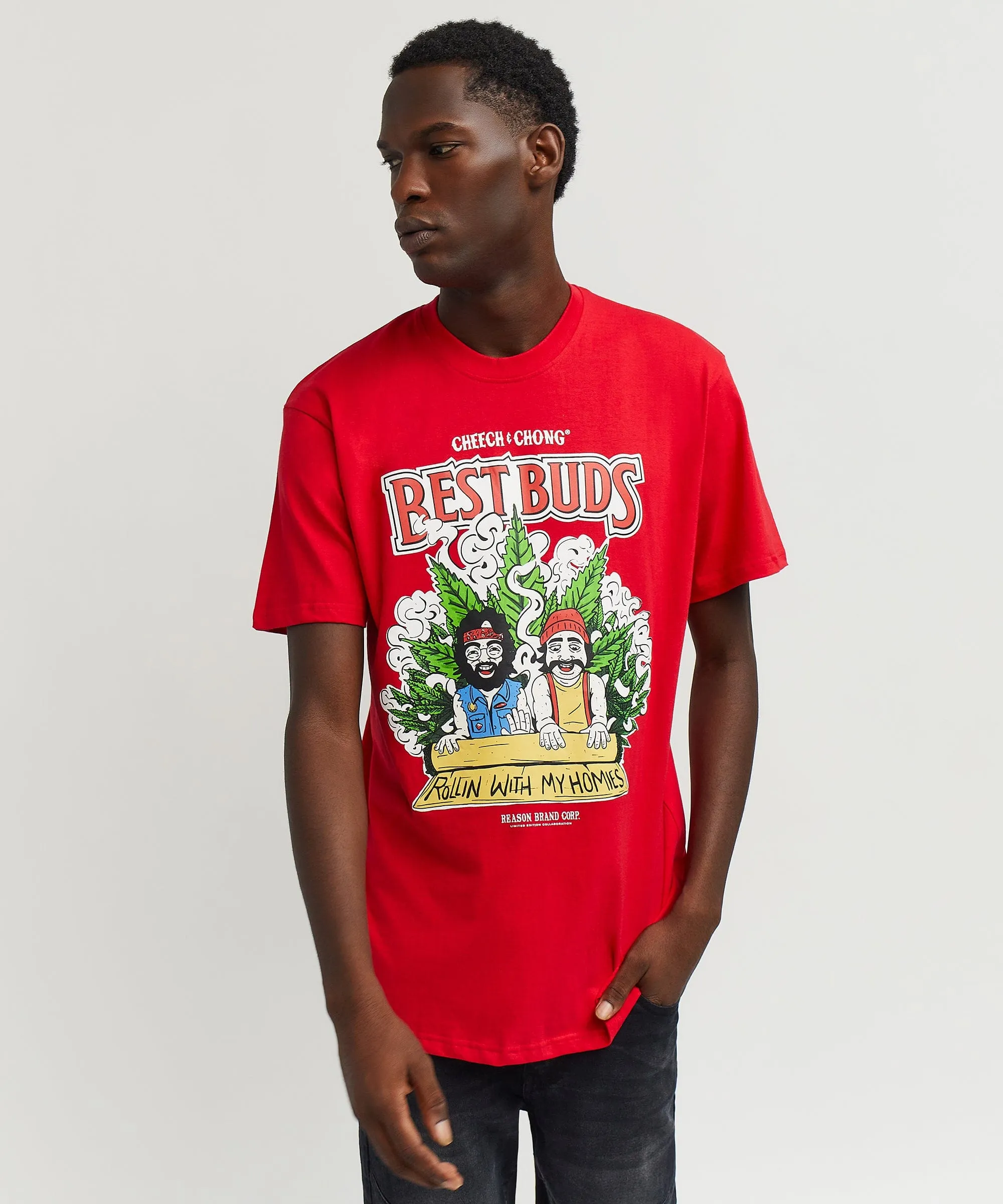 Cheech & Chong Best Buds Short Sleeve Tee - Red