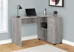 Computer Desk - 46"L / Industrial Grey / Storage Cabinet