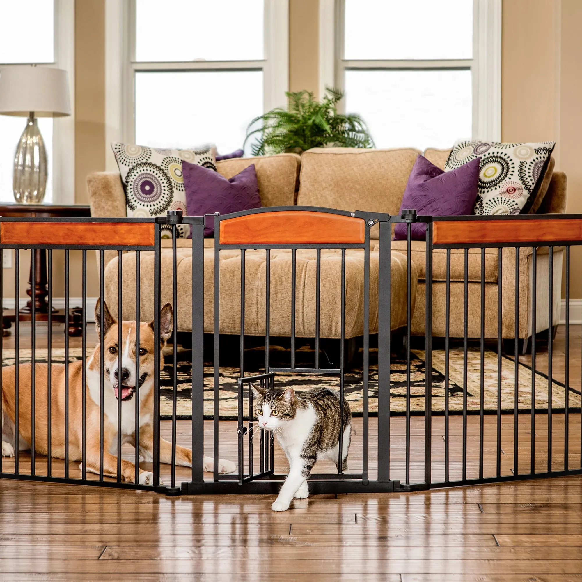 Design Paw Flexi Walk-Thru Pet Gate