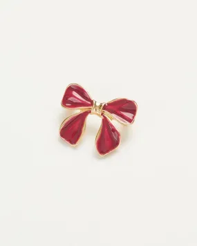 Enamel Bow Brooch