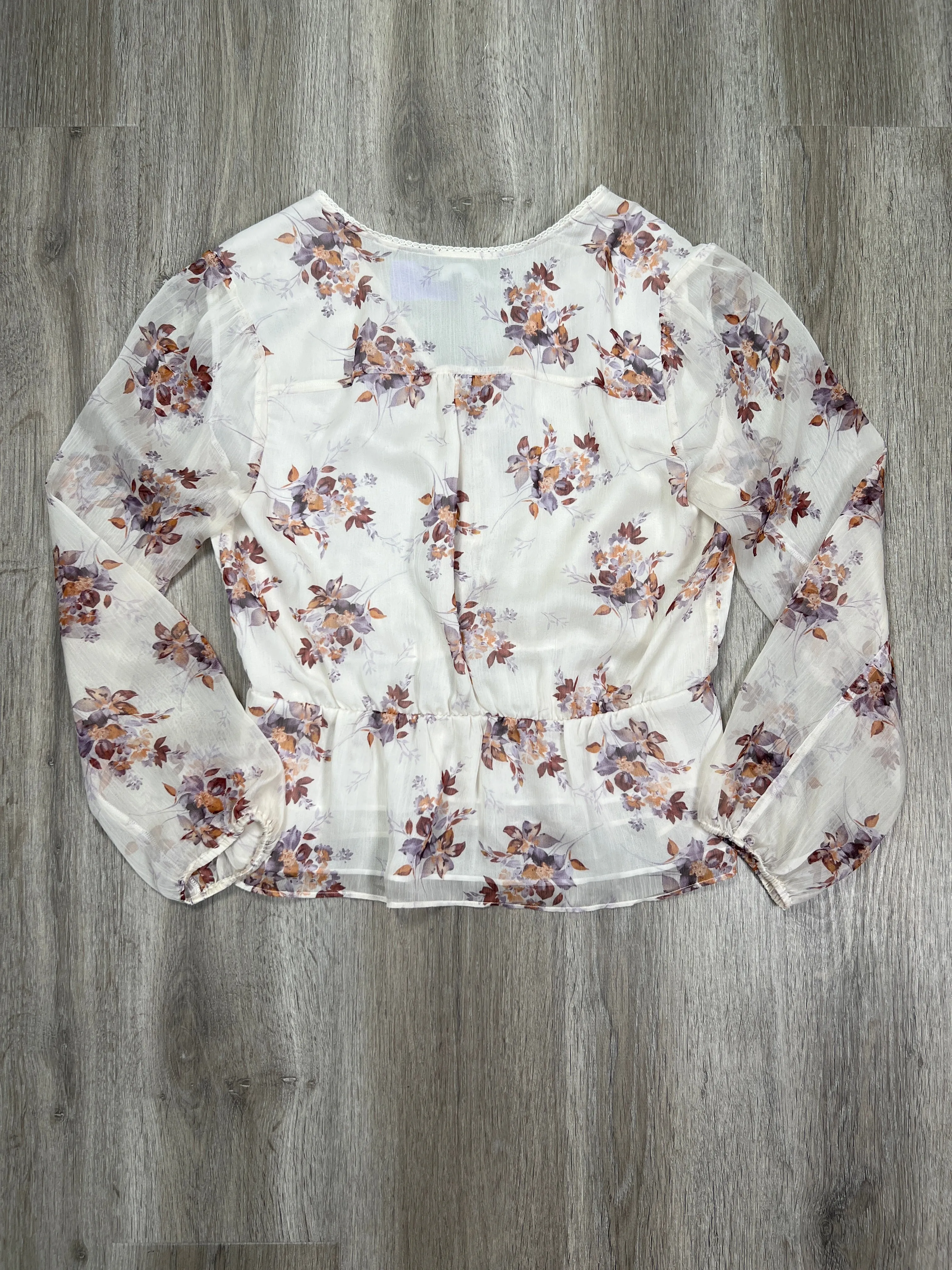 Floral Print Blouse Long Sleeve 1.state, Size M