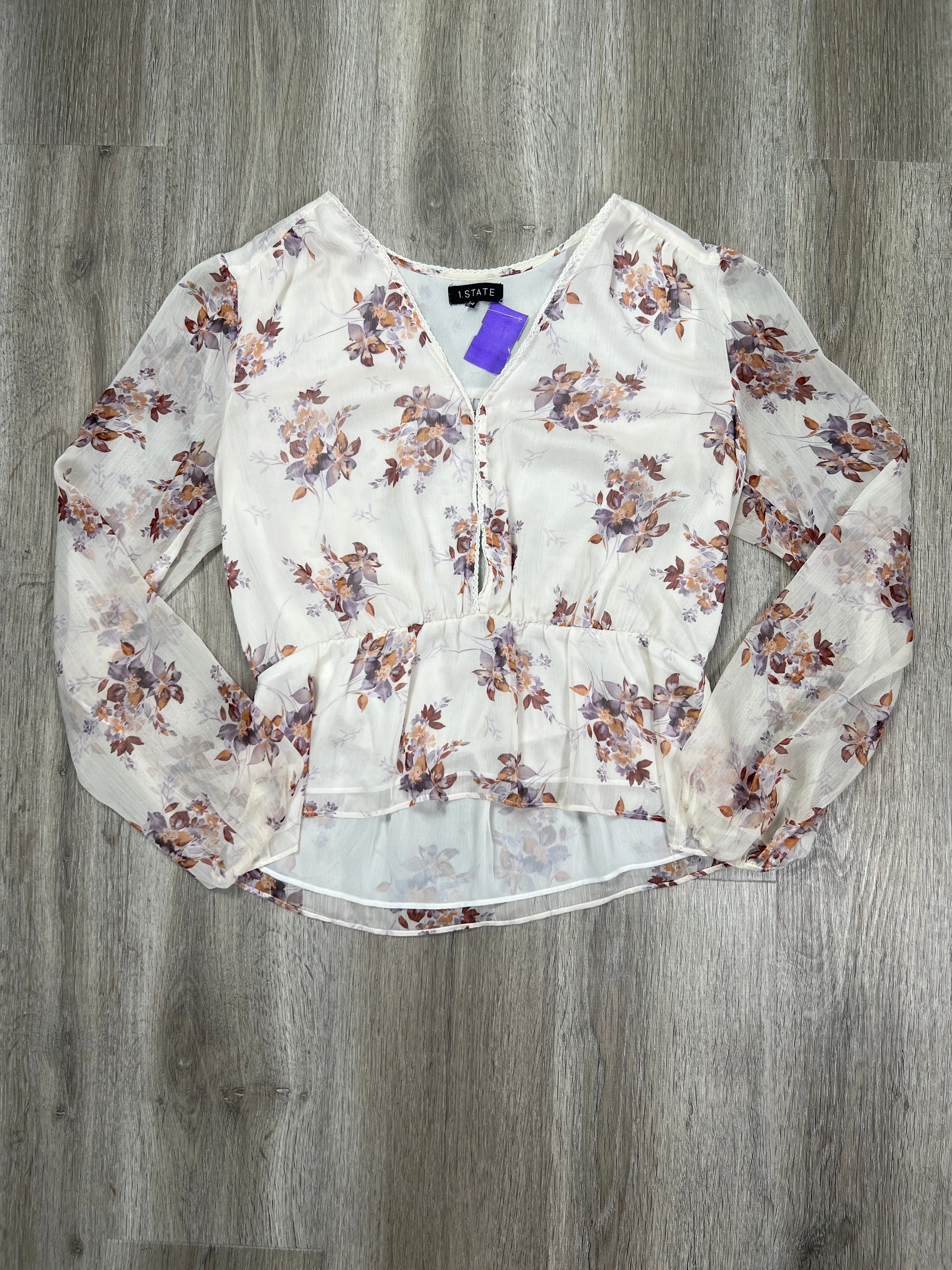 Floral Print Blouse Long Sleeve 1.state, Size M