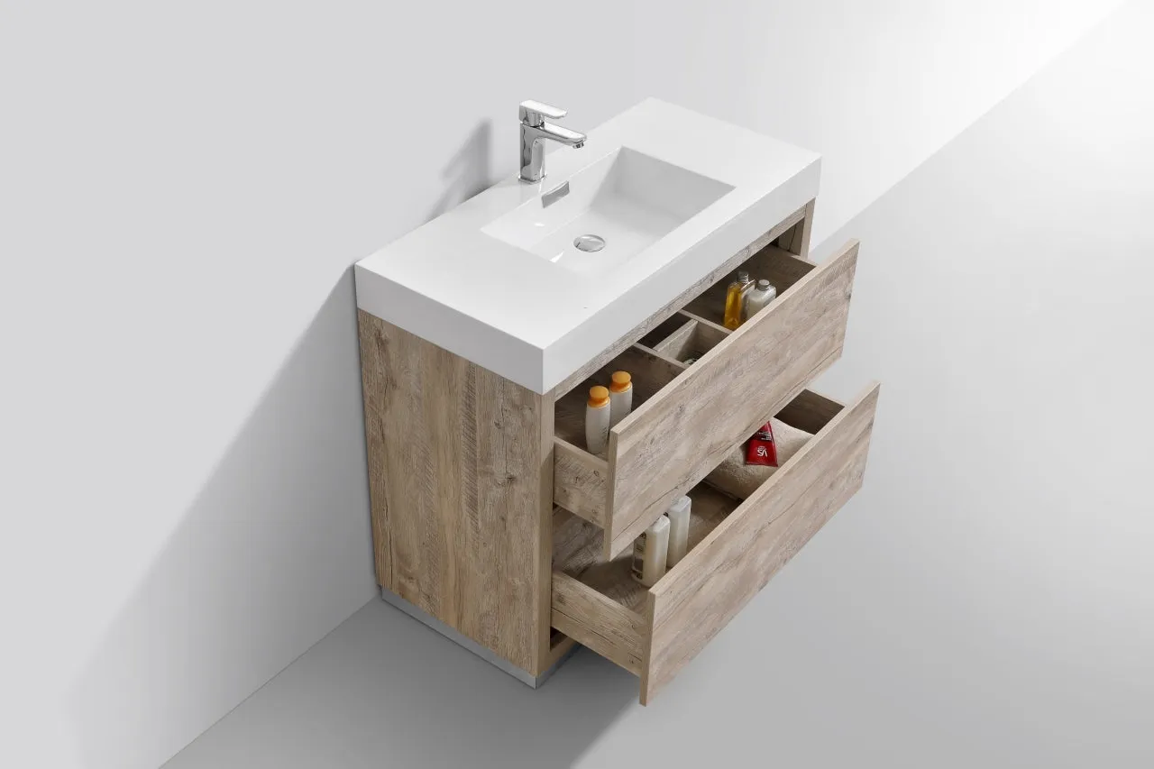 FMB40" Nature Wood, Floor Standing Modern Bathroom vanity