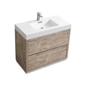 FMB40" Nature Wood, Floor Standing Modern Bathroom vanity