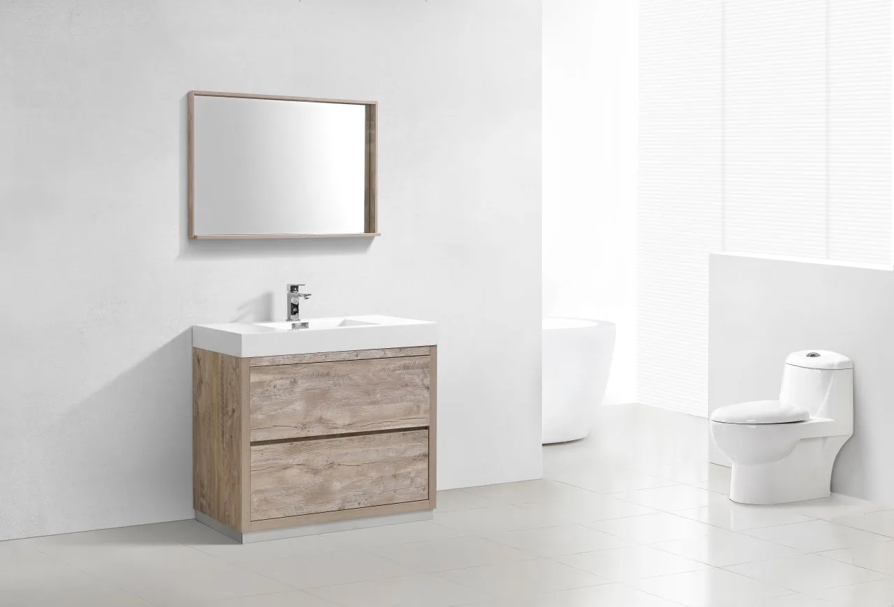 FMB40" Nature Wood, Floor Standing Modern Bathroom vanity