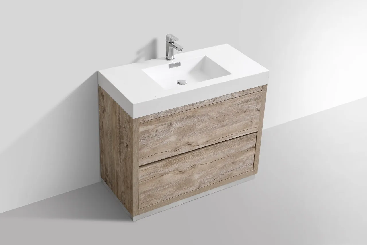 FMB40" Nature Wood, Floor Standing Modern Bathroom vanity