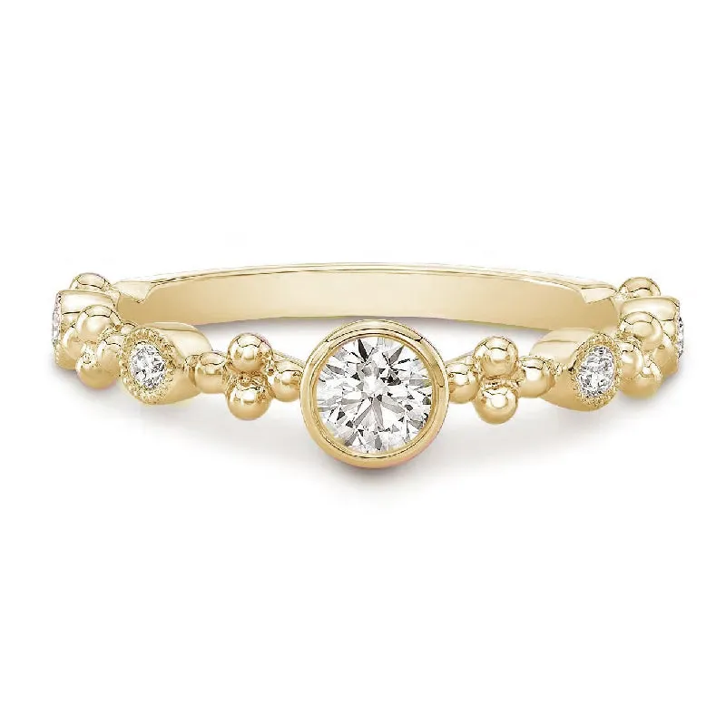 Forevermark Tribute™ Diamond Bead and Bezel Stack Band