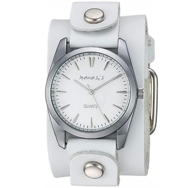 Gala Ladies White Watch with White Leather Cuff