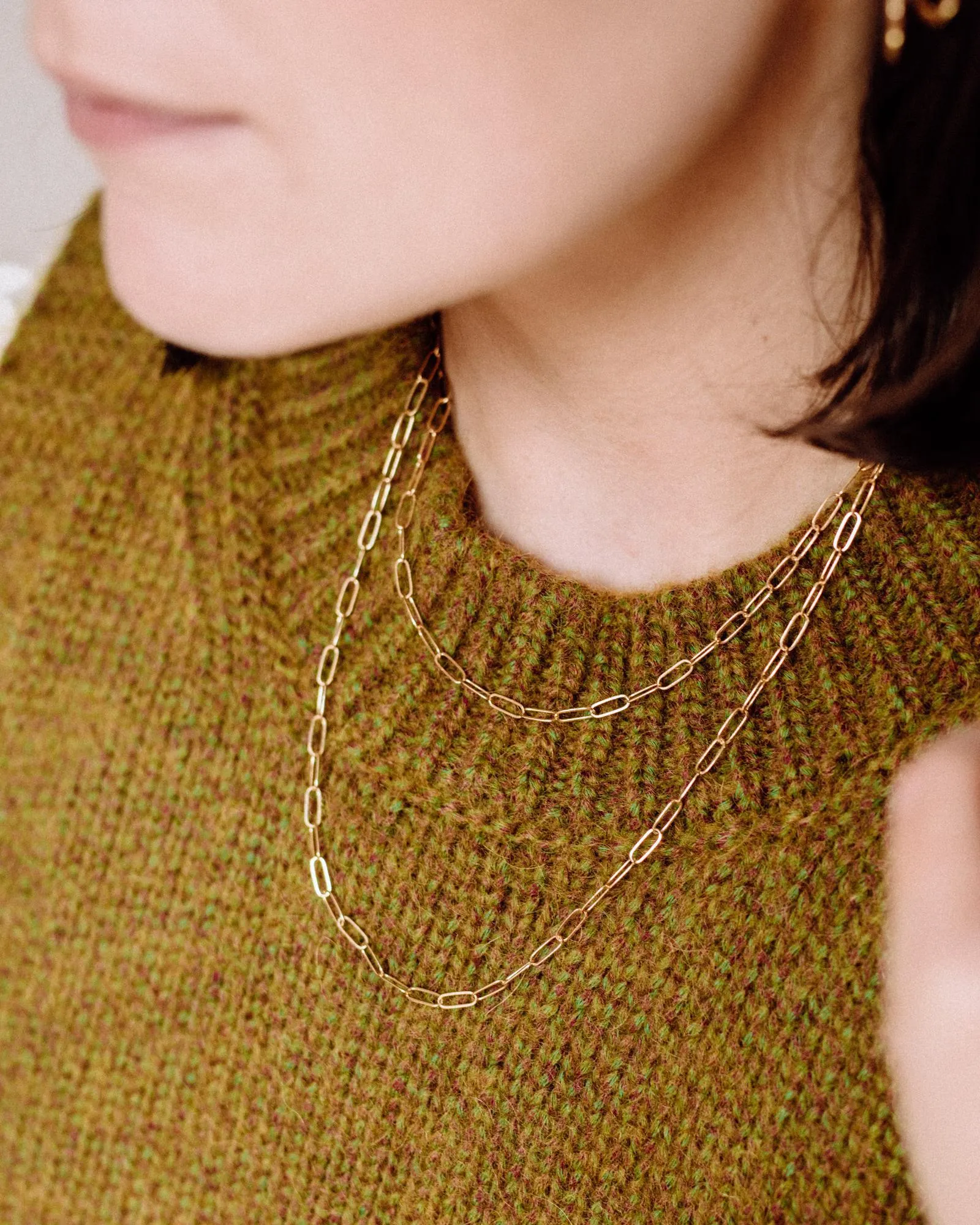 Gold Filled Paperclip Chain 36" Necklace