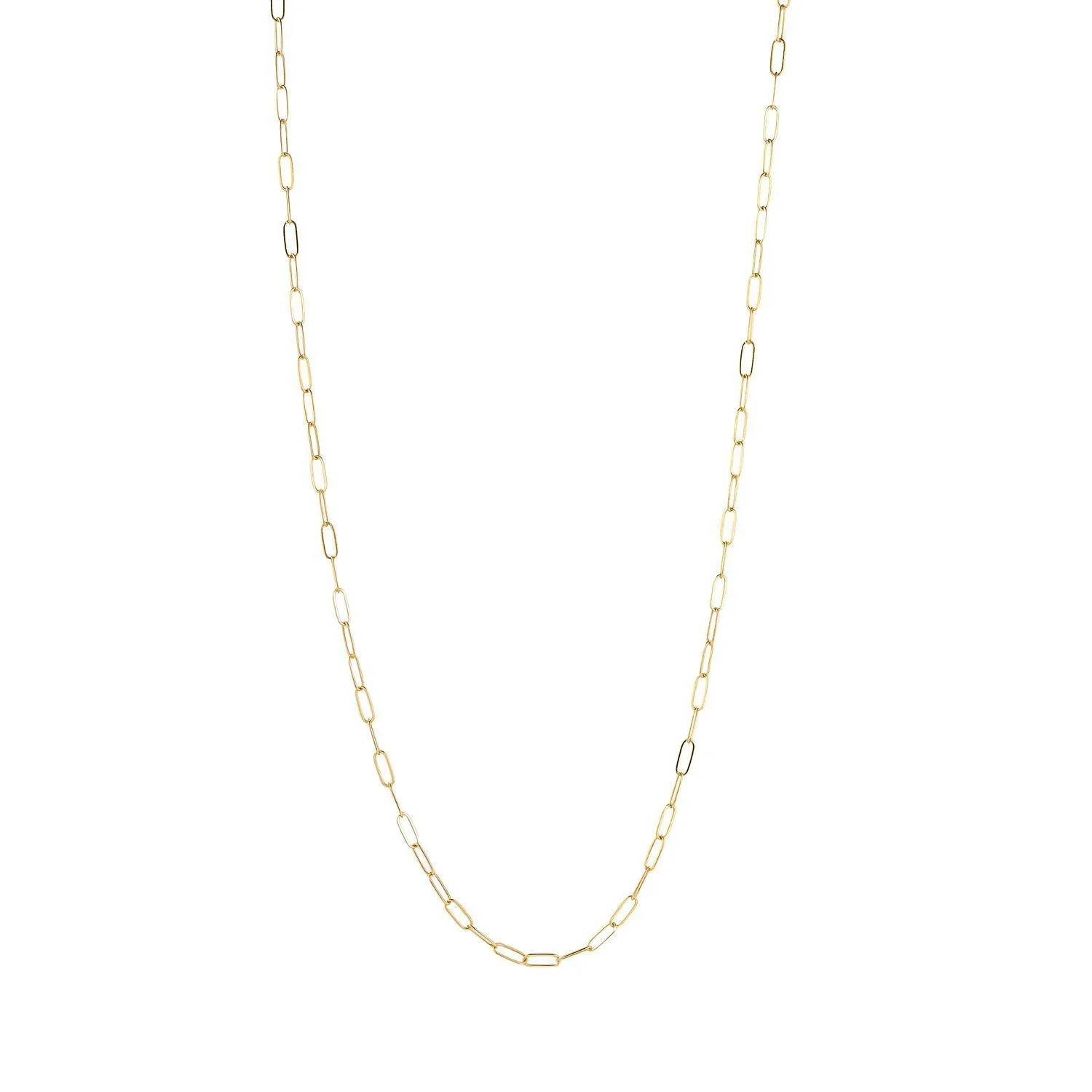 Gold Filled Paperclip Chain 36" Necklace