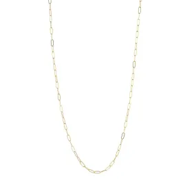 Gold Filled Paperclip Chain 36" Necklace