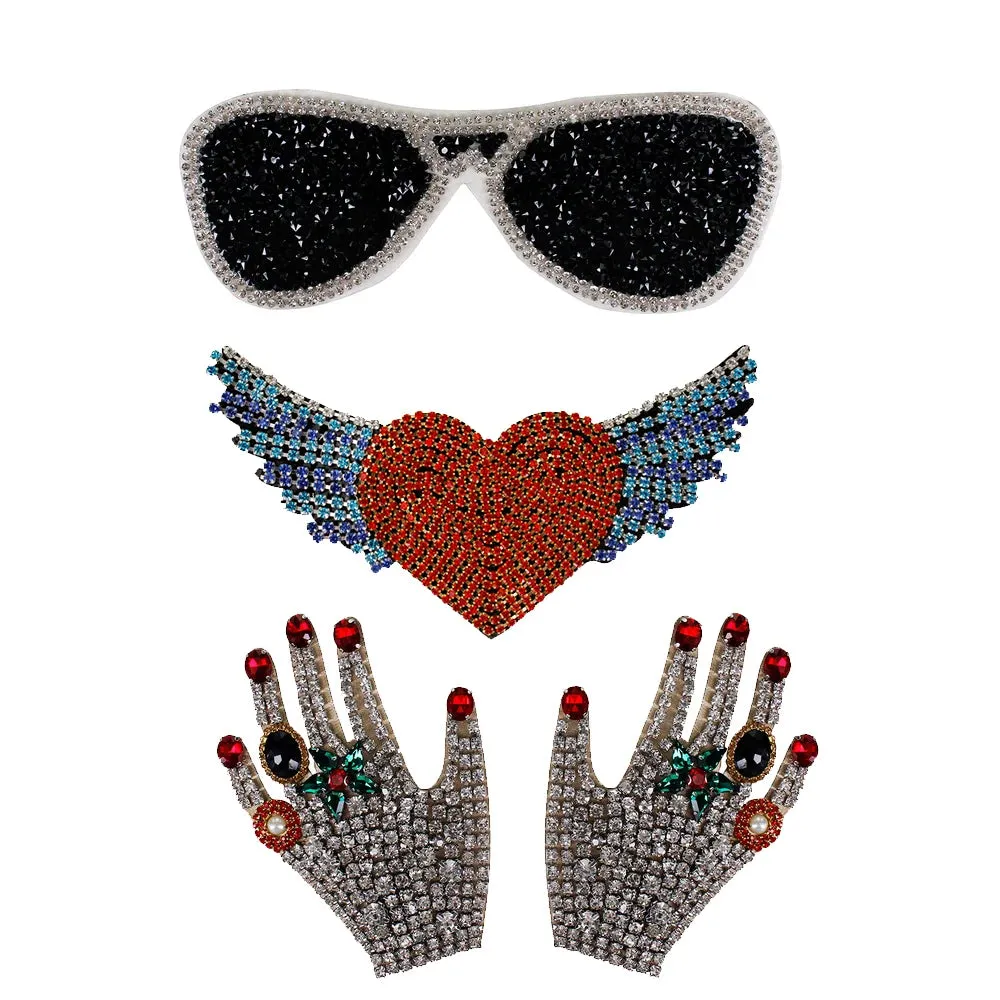 Handy- the Bead and Rhinestone Adorned Hand Patch Collection