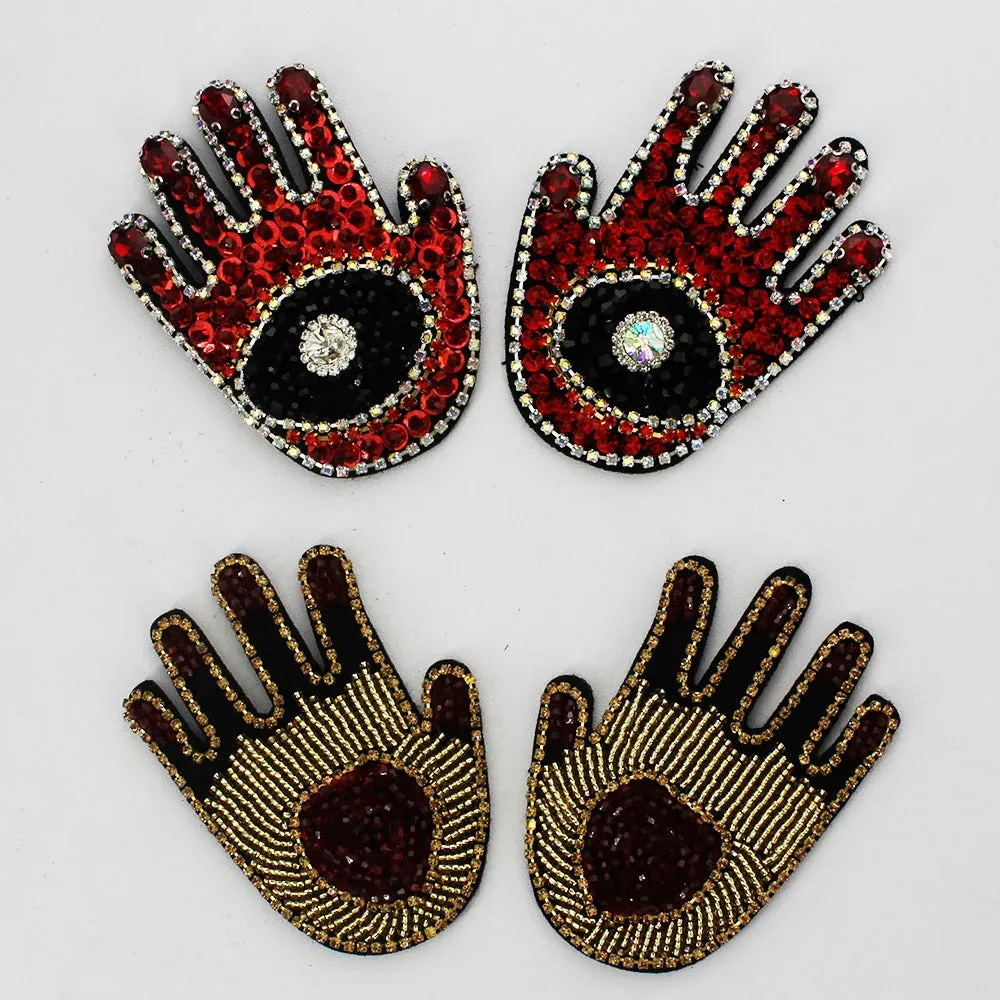 Handy- the Bead and Rhinestone Adorned Hand Patch Collection