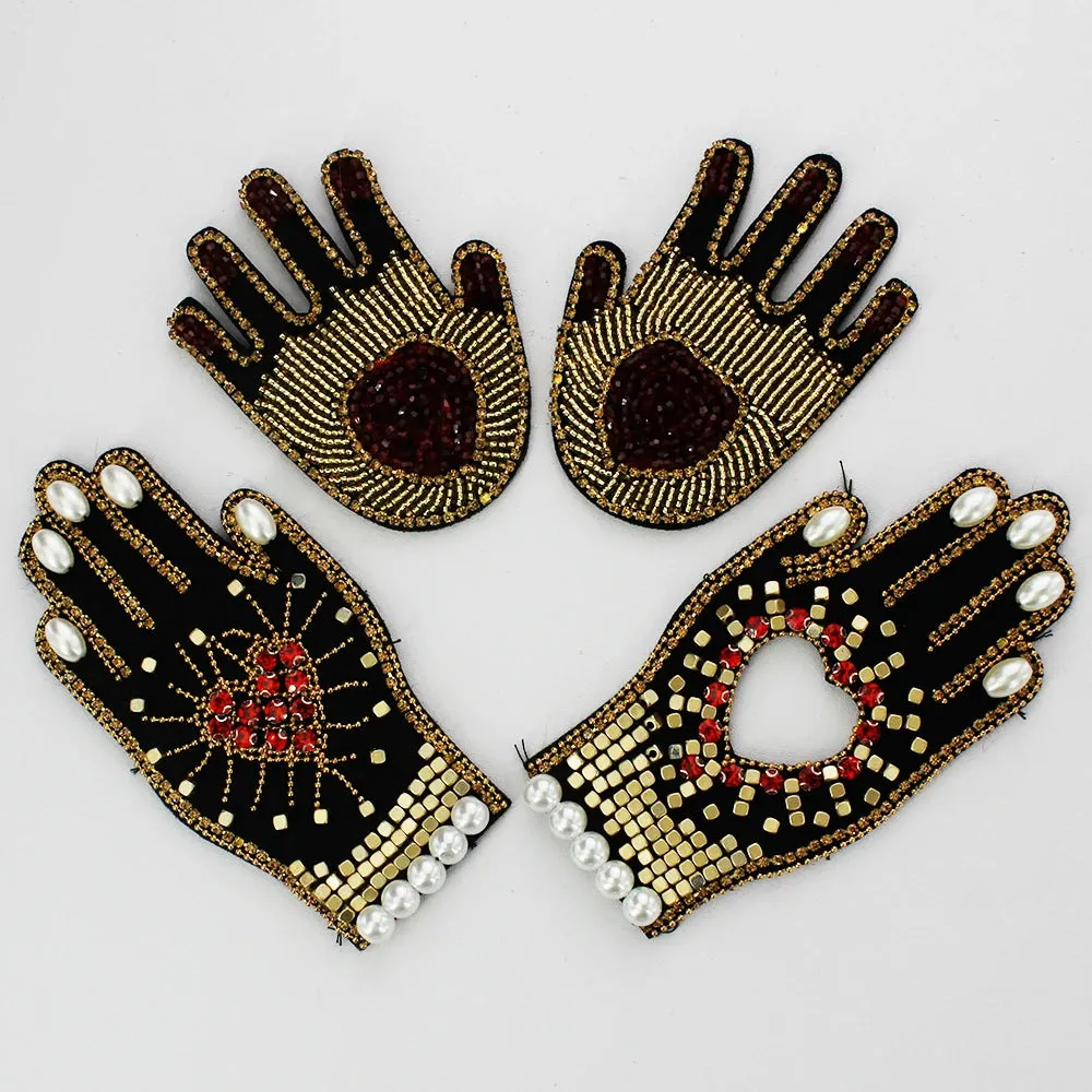 Handy- the Bead and Rhinestone Adorned Hand Patch Collection