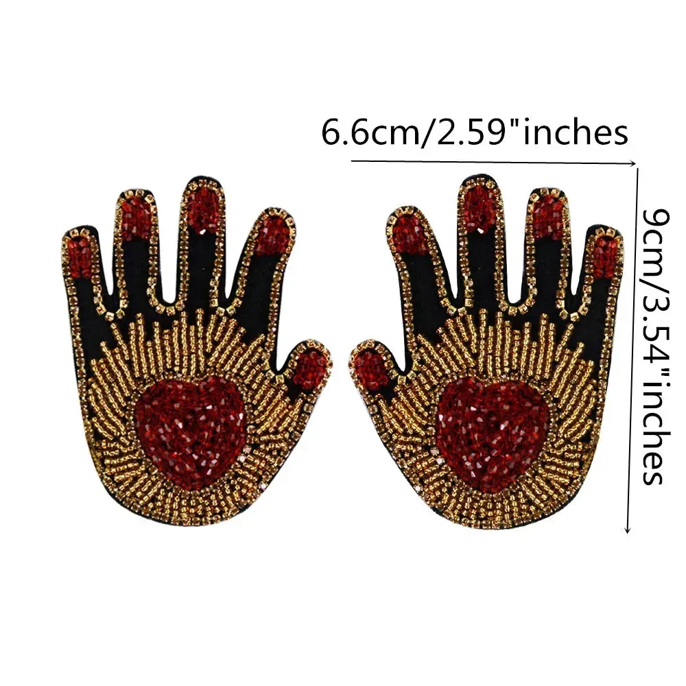 Handy- the Bead and Rhinestone Adorned Hand Patch Collection