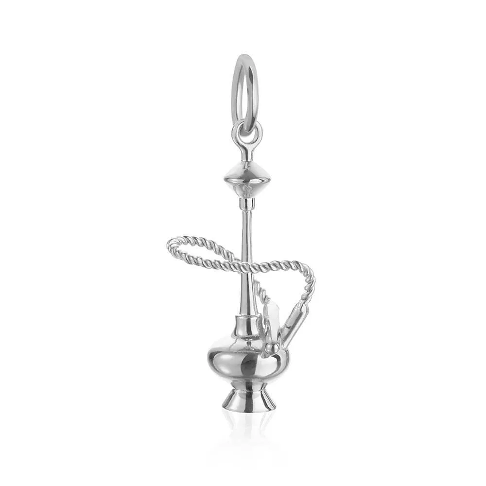 Hookah Charm Middle East Silver